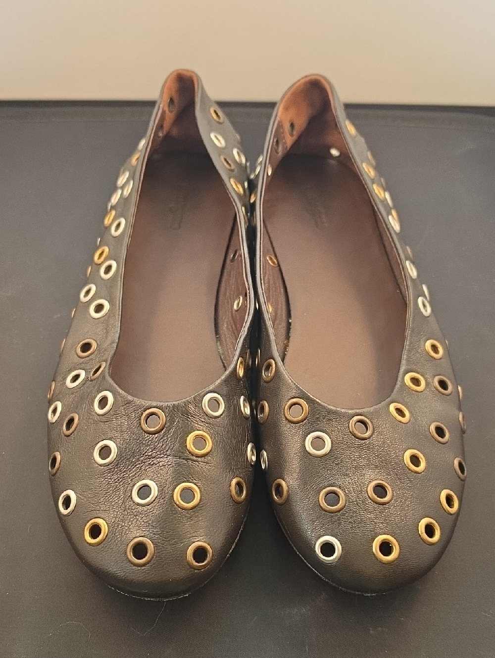 Gimaguas Bailarina Eyelets Leather Ballet Flats - Picture 3 of 7